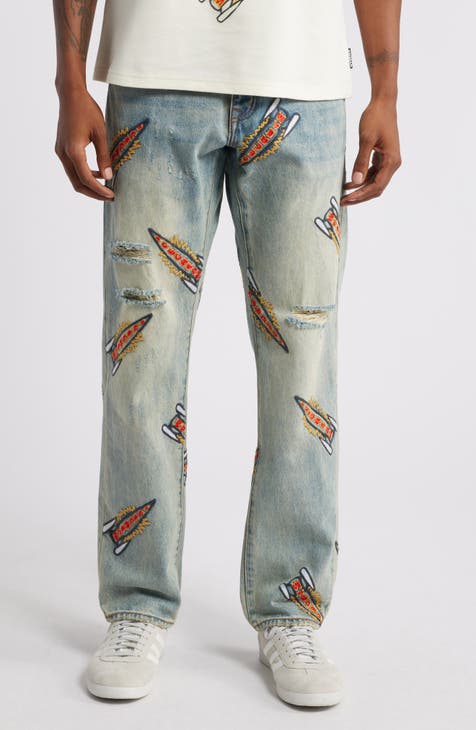 Blowup Jeans With Distressed Logo main image 1