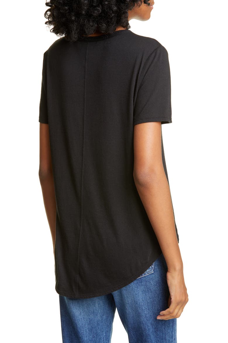 Lauren High/Low Tee, Alternate, color, BLACK