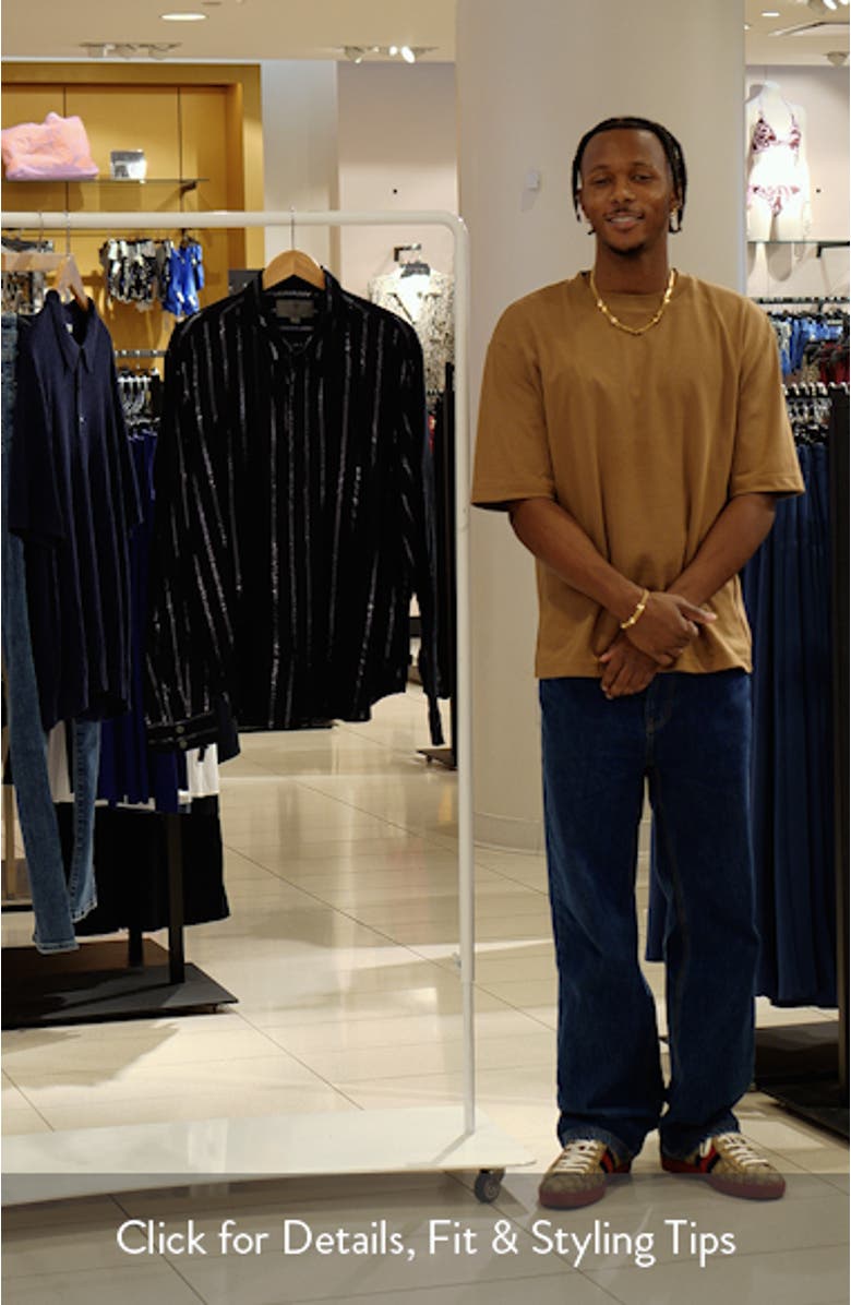 Rodney Print Covered Placket Button-Up Shirt, sales video thumbnail