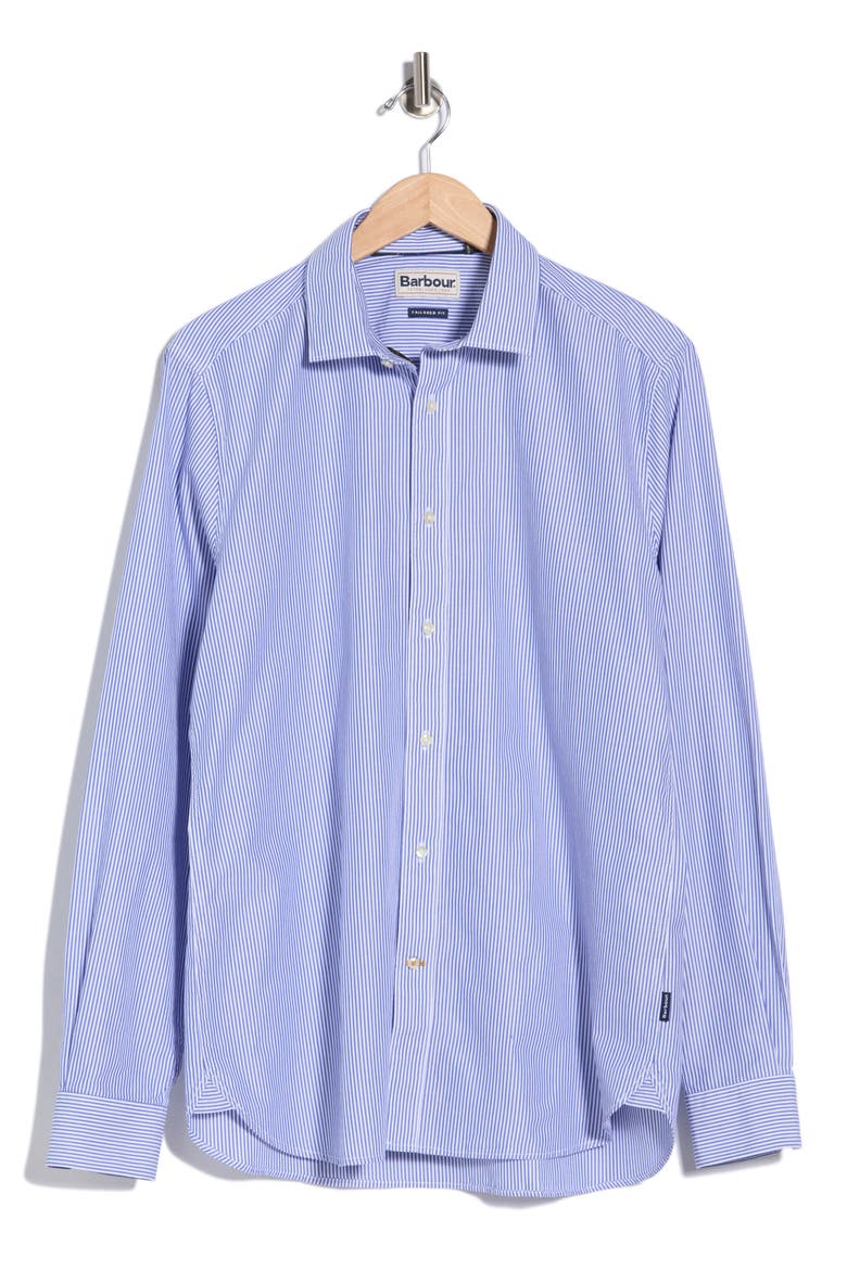 Graham Tailored Fit Stripe Button-Up Shirt, Alternate, color, NAVY