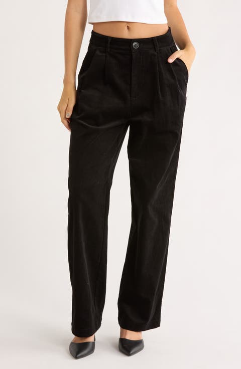 Pleated Corduroy Pants