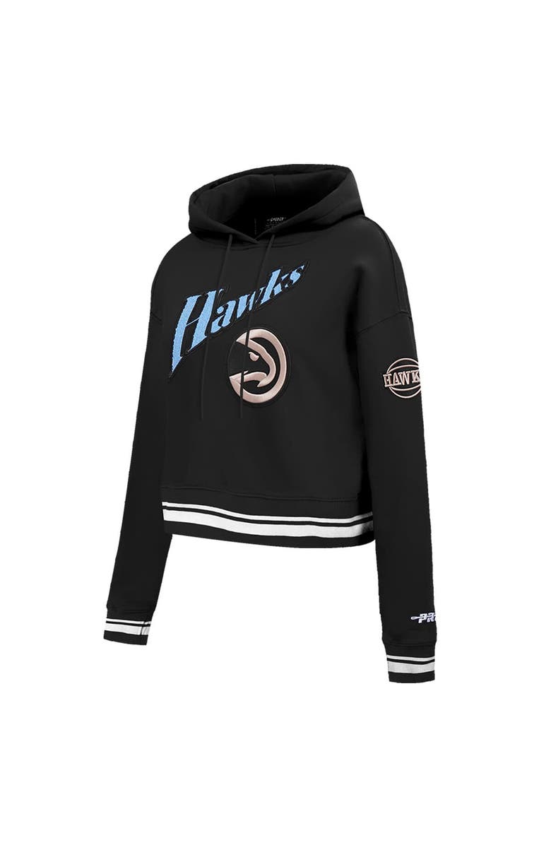 PRO STANDARD Women's Pro Standard Black Atlanta Hawks 2024/25 City Edition Cropped Pullover Hoodie, Alternate, color, 