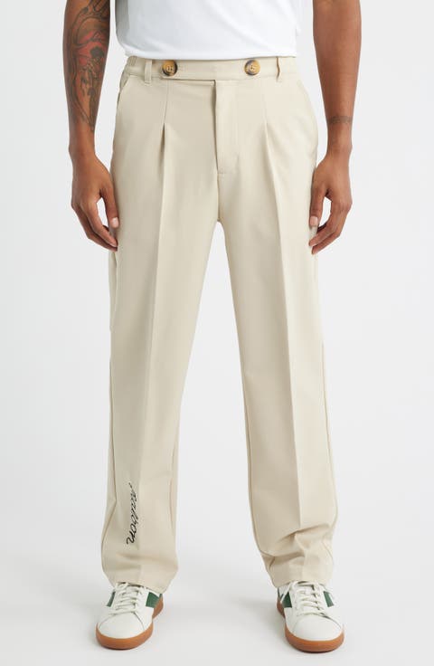 Oliver Pleated Straight Leg Pants