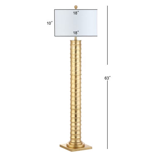 Jonathan Y Serena 63" Metal Led Floor Lamp In Gold Painting