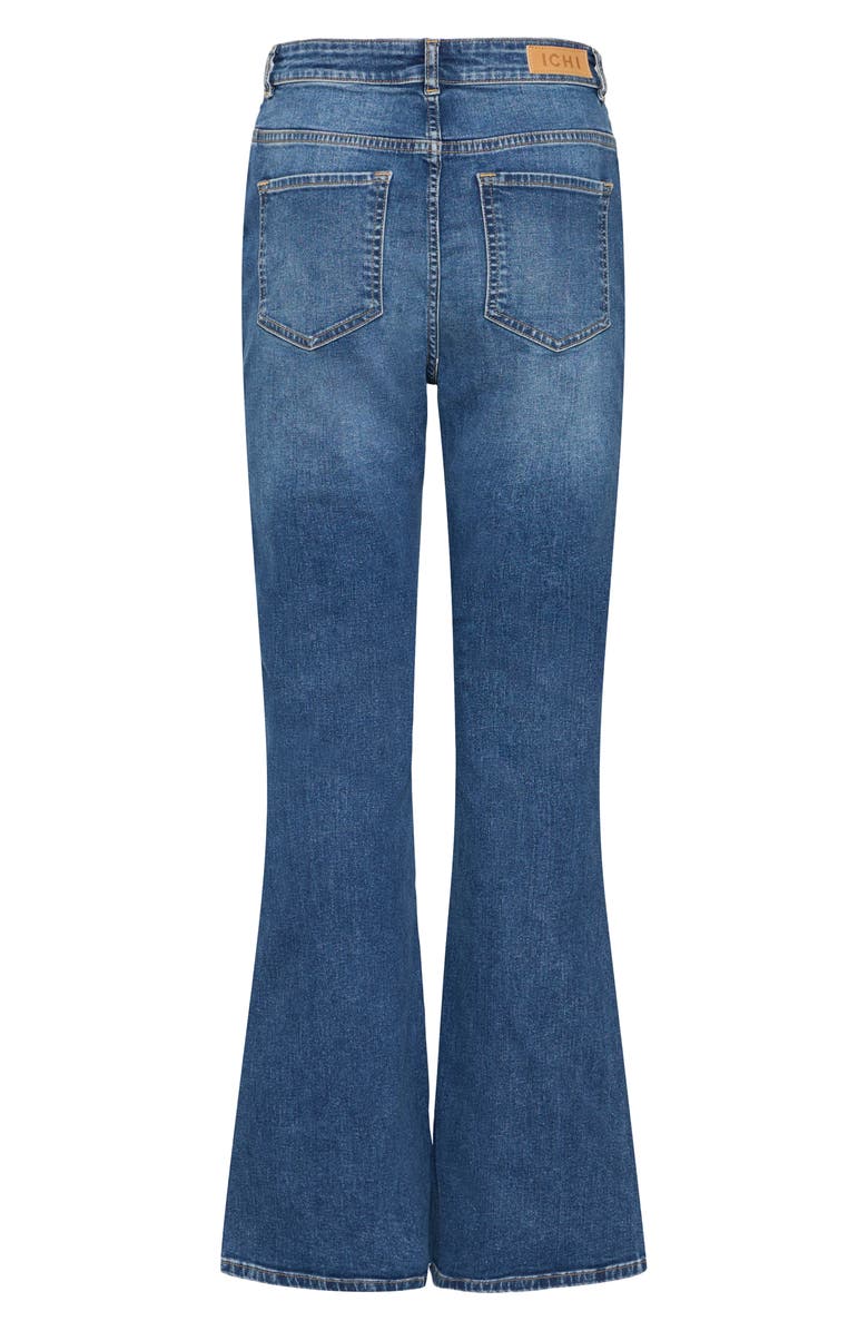 ICHI Twiggy Flared HIgh Waist Jeans, Alternate, color, Medium Blue