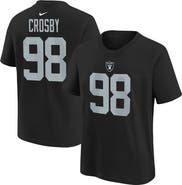 Nike Youth Nike Maxx Crosby Black Las Vegas Raiders Player Name & Number T-Shirt