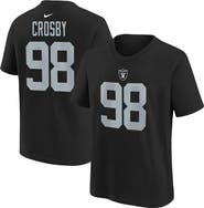 Nike Youth Nike Maxx Crosby Black Las Vegas Raiders Player Name & Number T-Shirt