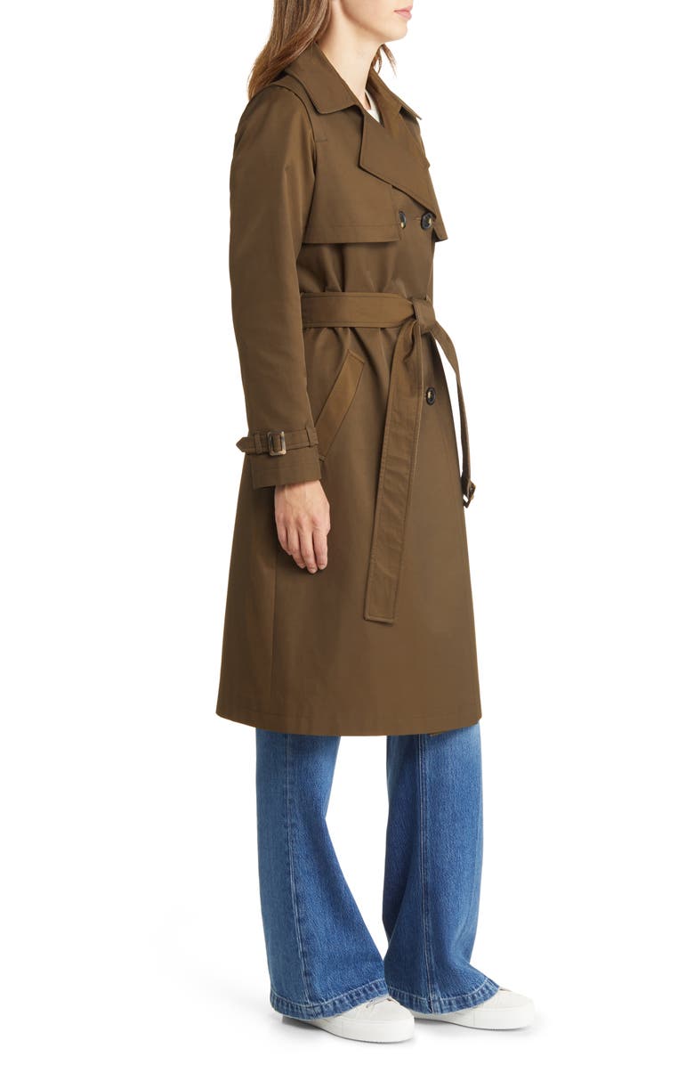 Sam Edelman Water Resistant Double Breasted Trench Coat, Alternate, color,