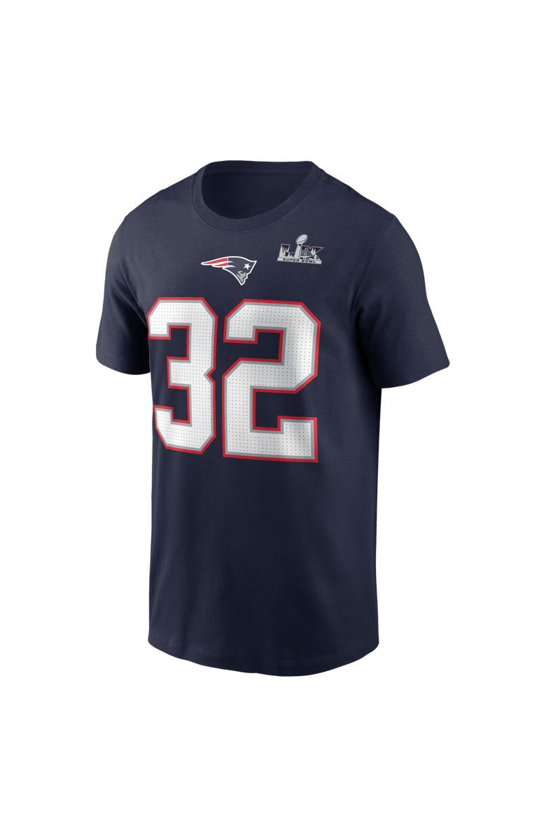 Nike Men's Nike TreVeyon Henderson Navy New England Patriots Super Bowl LX Patch Name & Number T-Shirt, Alternate, color, Navy