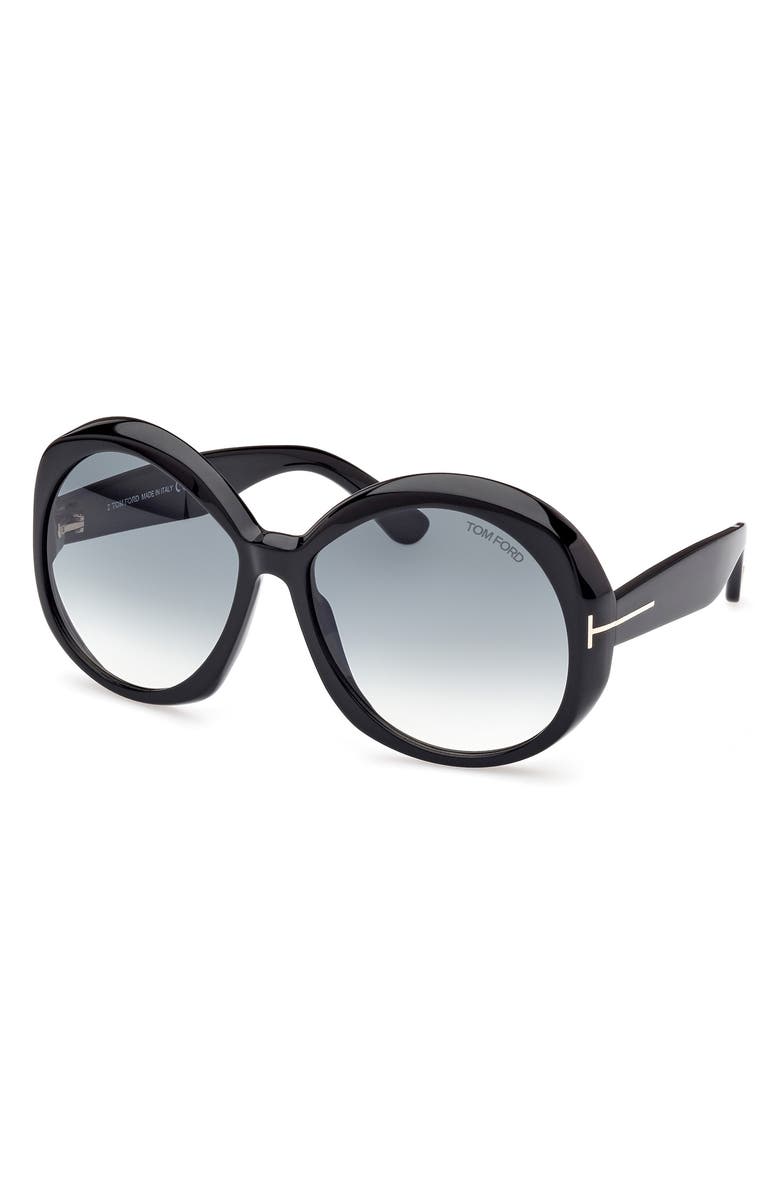 TOM FORD Annabelle 62mm Gradient Oversize Round Sunglasses, Alternate, color,