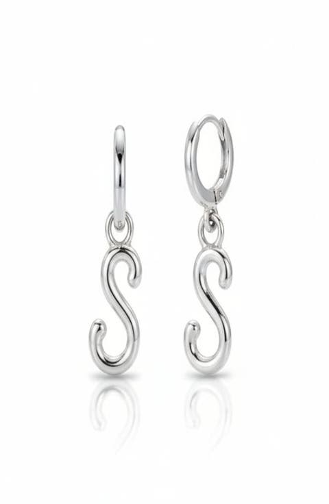 Mini Signature Initial Huggie Earrings
