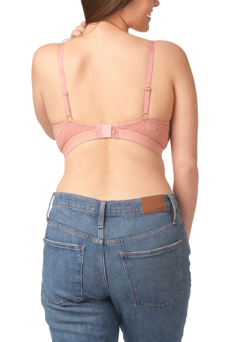 The Floral Lace Busty Bralette, Alternate, color, SHELL PINK