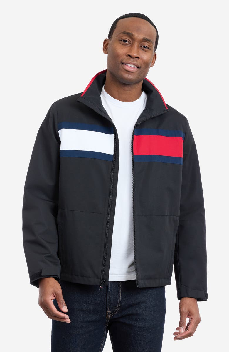 Tommy Hilfiger Flag Softshell Zip Jacket, Alternate, color, Black
