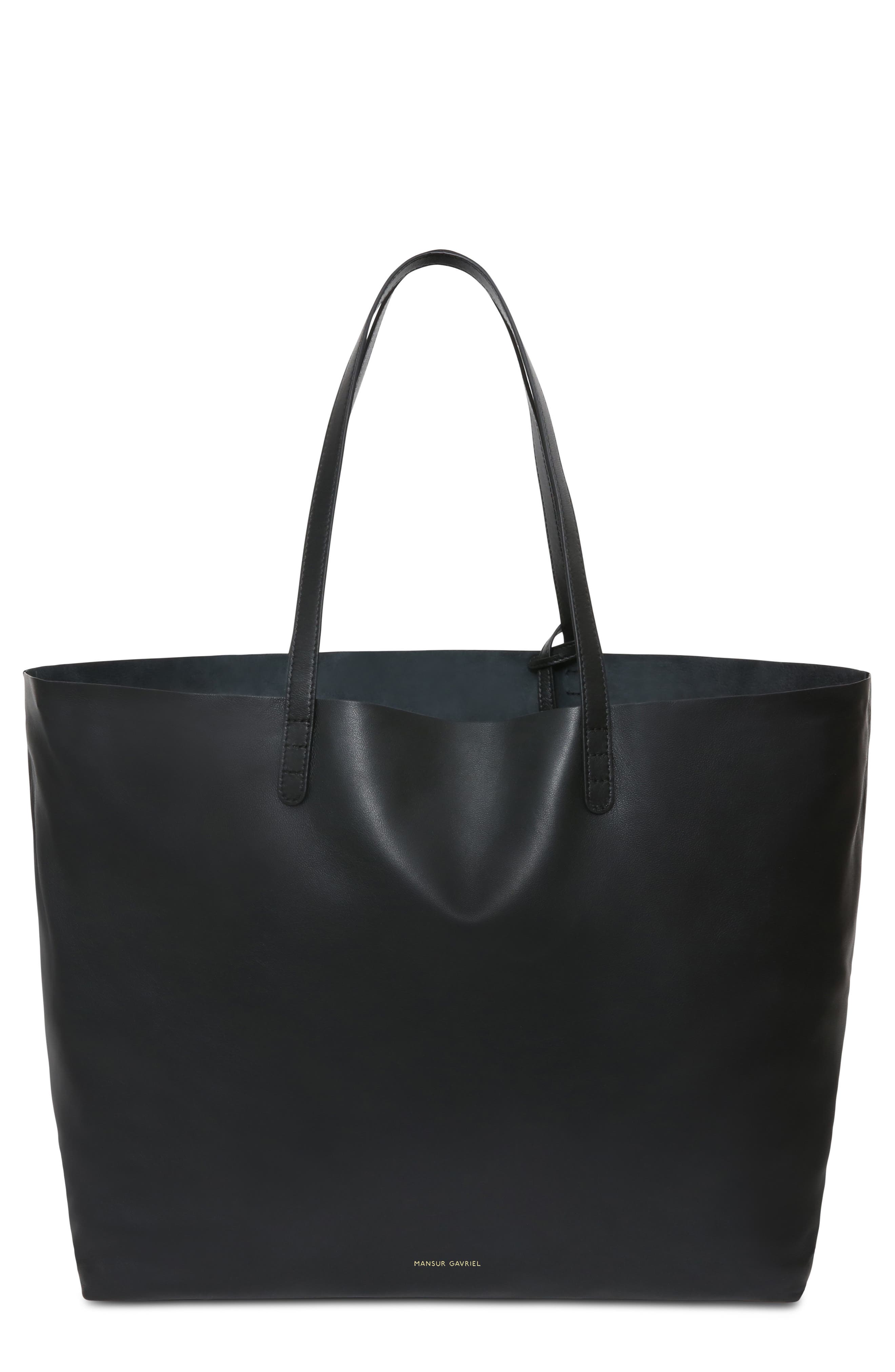 Mansur Gavriel Oversize Lambskin Leather Tote, Main, color, 