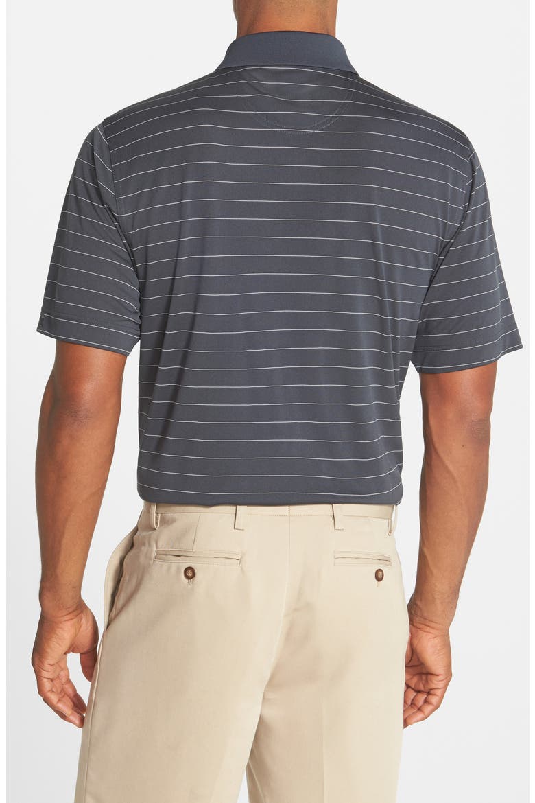 Franklin Stripe DryTec® Polo, Alternate, color, ONYX/ WHITE