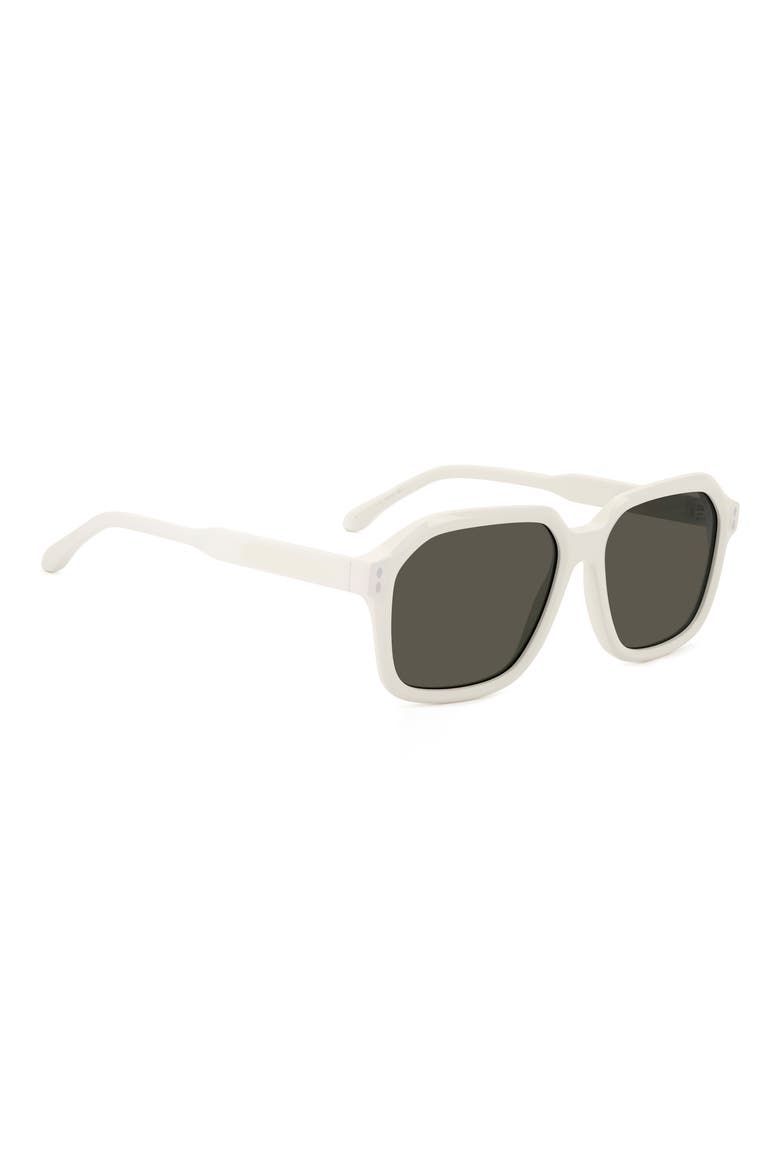 56mm Sqaure Sunglasses, Alternate, color, IVORY