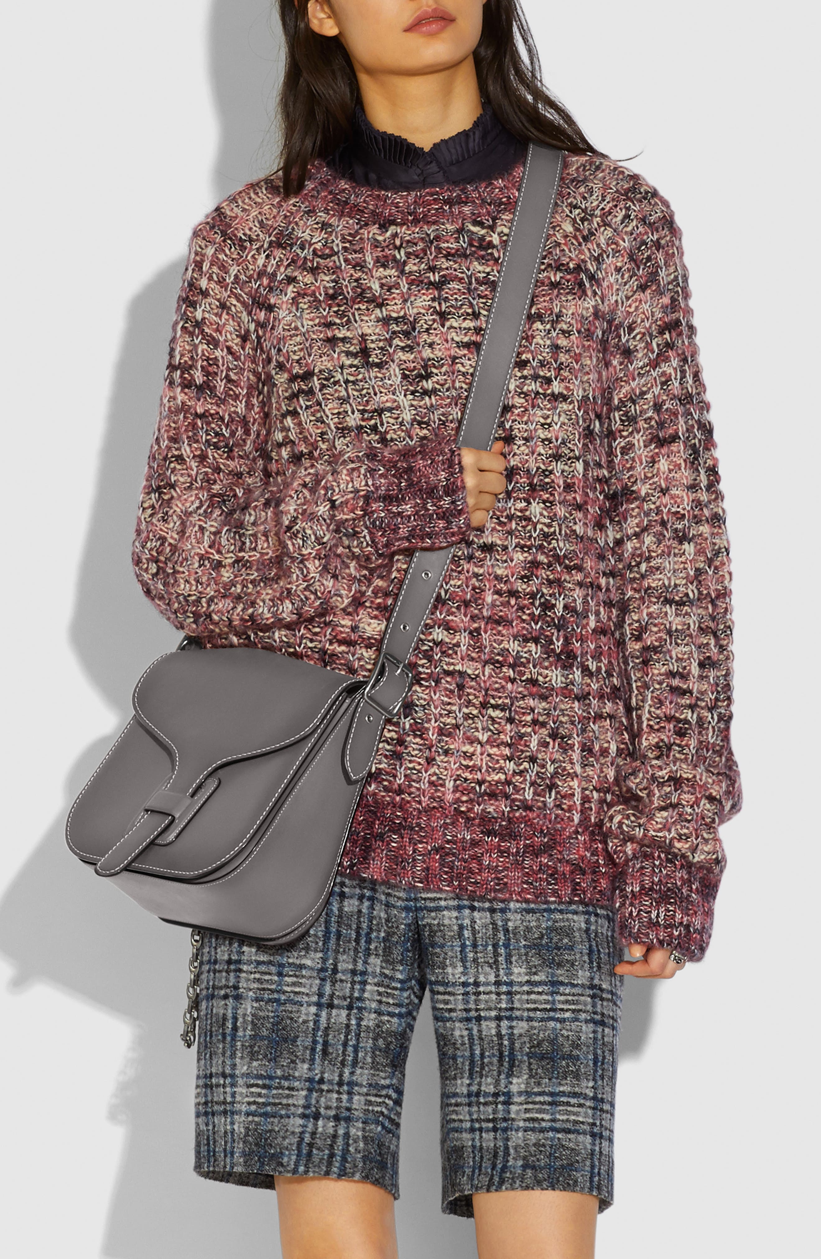 COACH Courier Leather Convertible Bag, Alternate, color, 