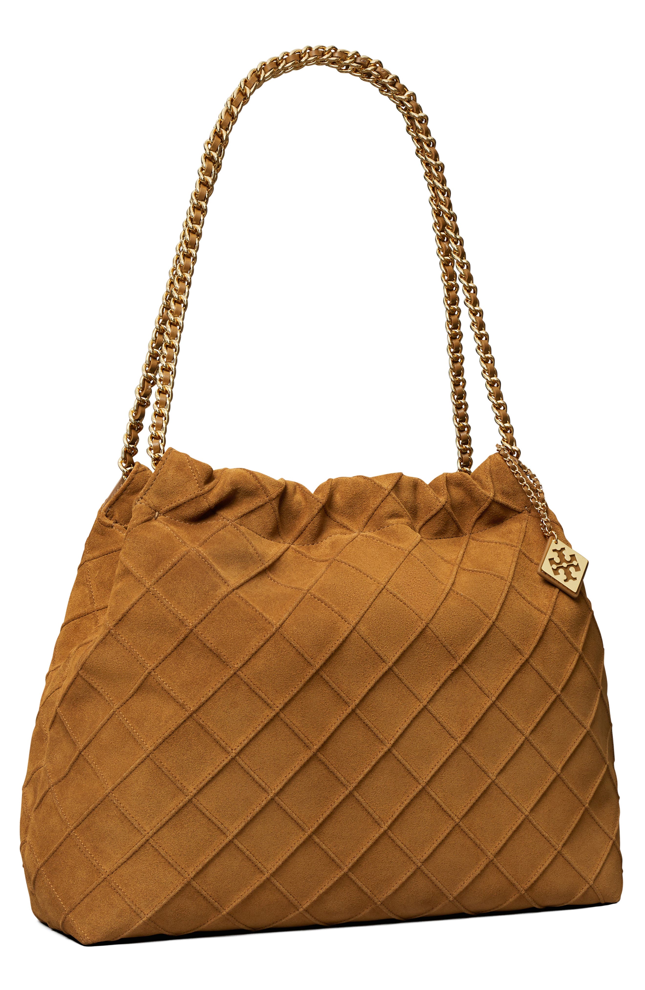 Tory Burch Fleming Soft Suede Hobo Bag, Alternate, color, 