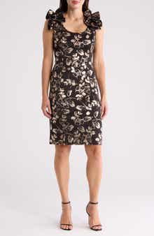 Julia Jordan Floral Ruffle Sheath Dress