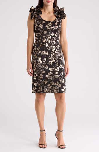 Floral Ruffle Sheath Dress