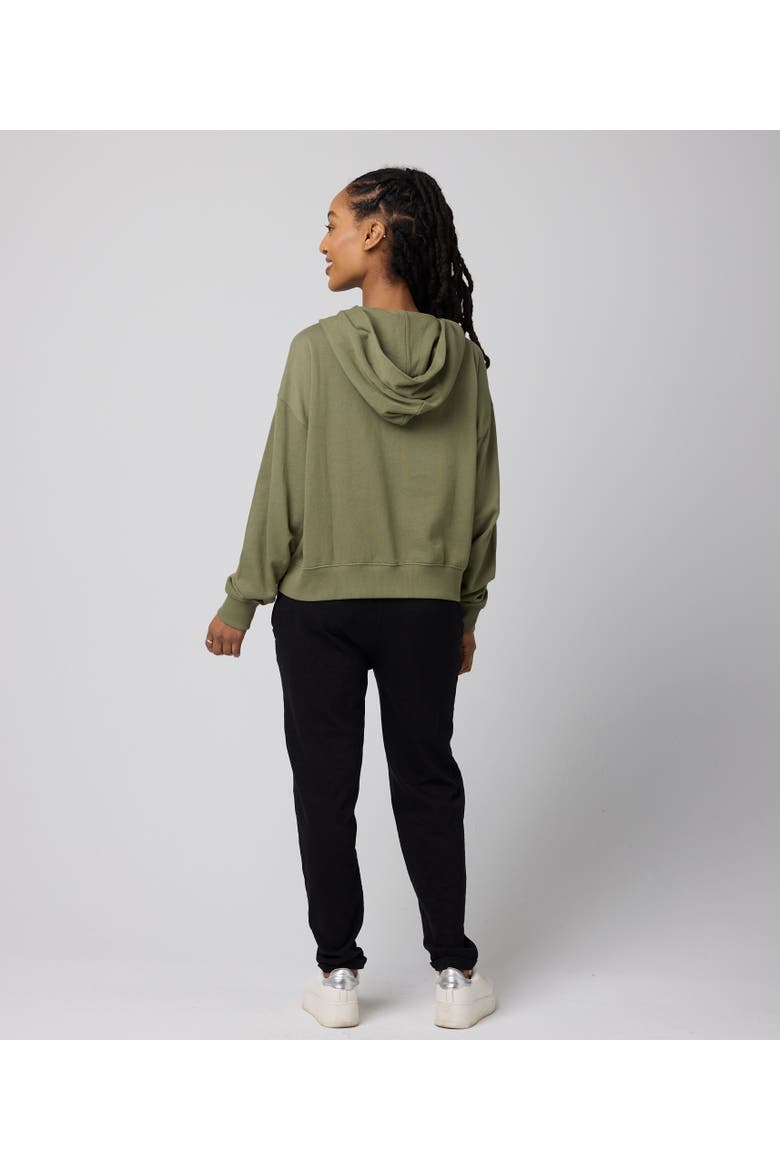 Women's Relaxed Hoodie, Alternate, color, Army