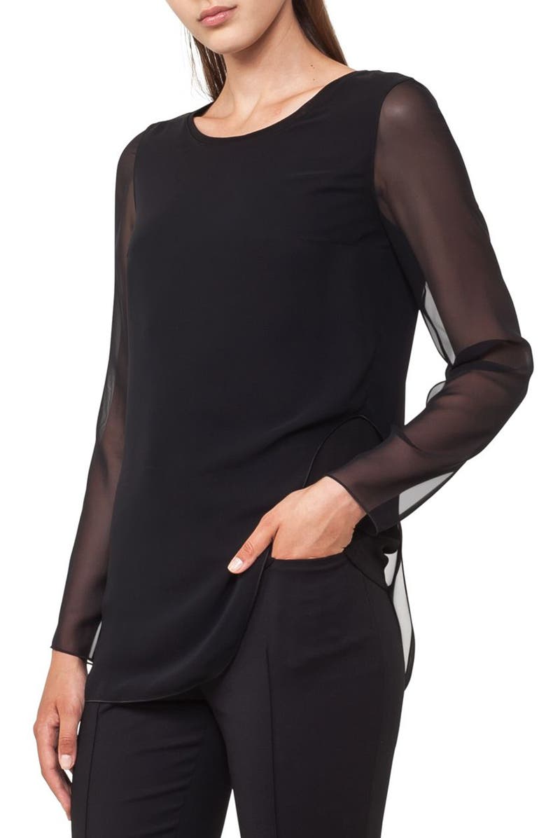 Akris punto Sheer Layer Top, Main, color,