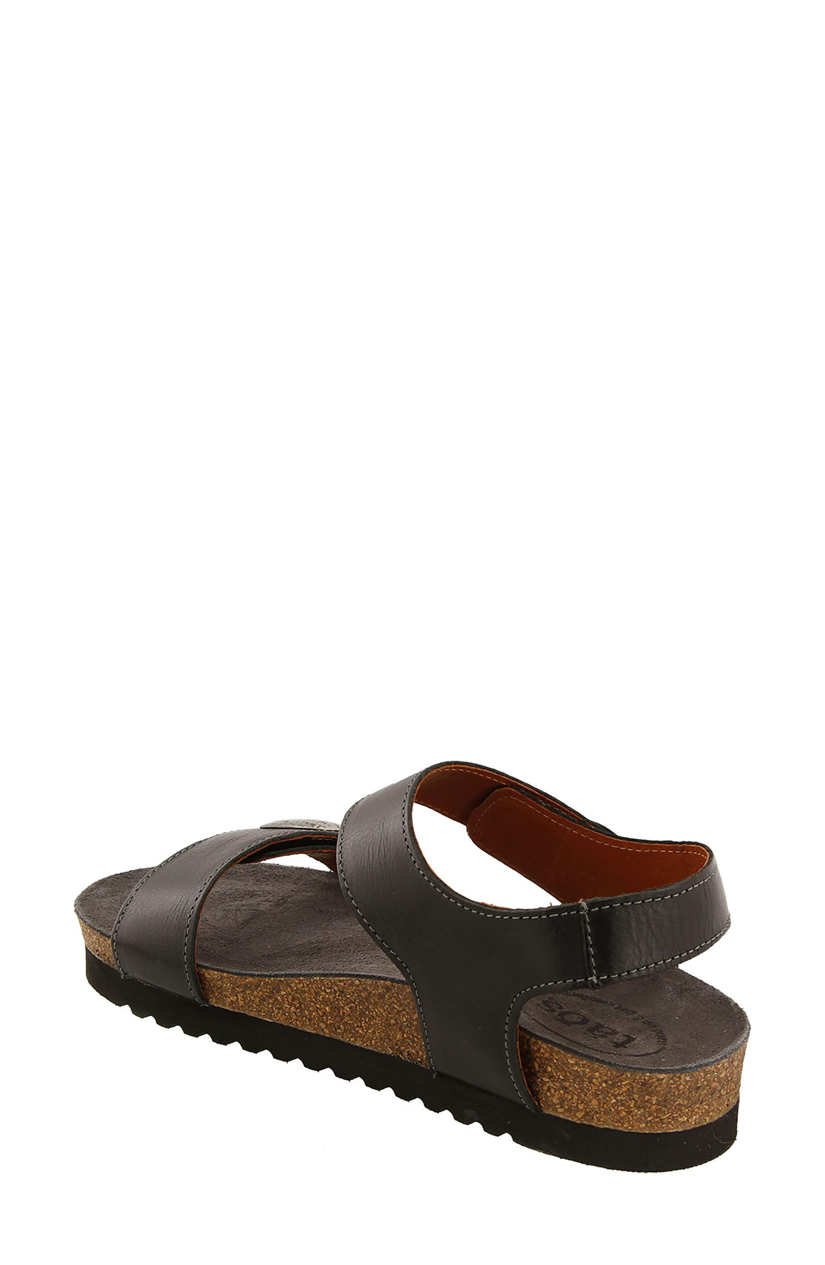 Luckie Sandal, Alternate, color, BLACK LEATHER