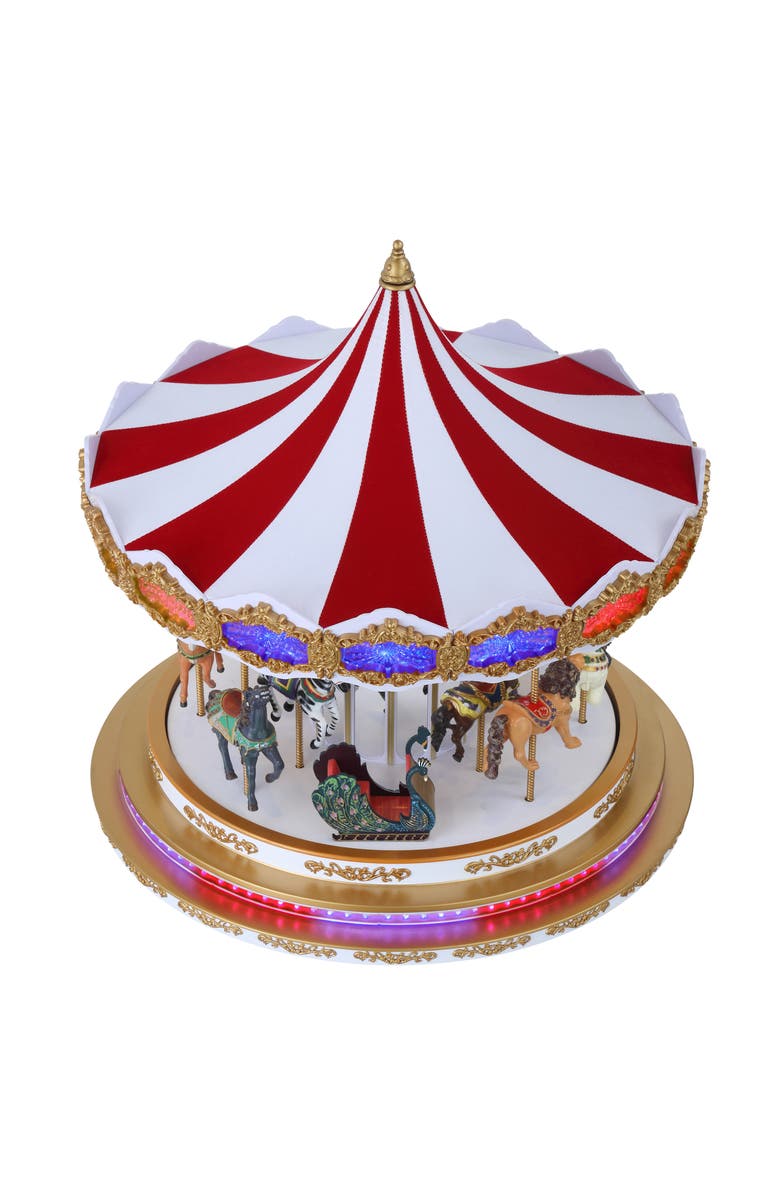 Mr. Christmas 17 in. Light Show Carousel, Alternate, color, Rgb