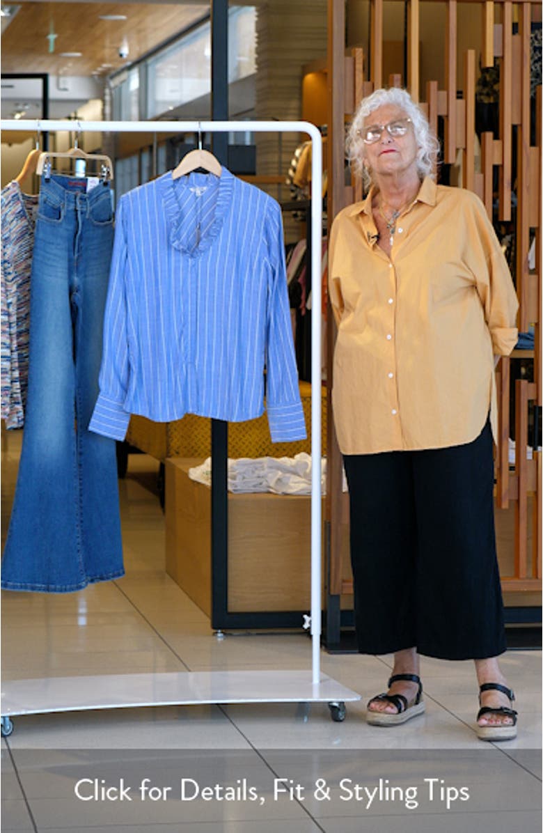 Stripe Ruffle Around Top, sales video thumbnail