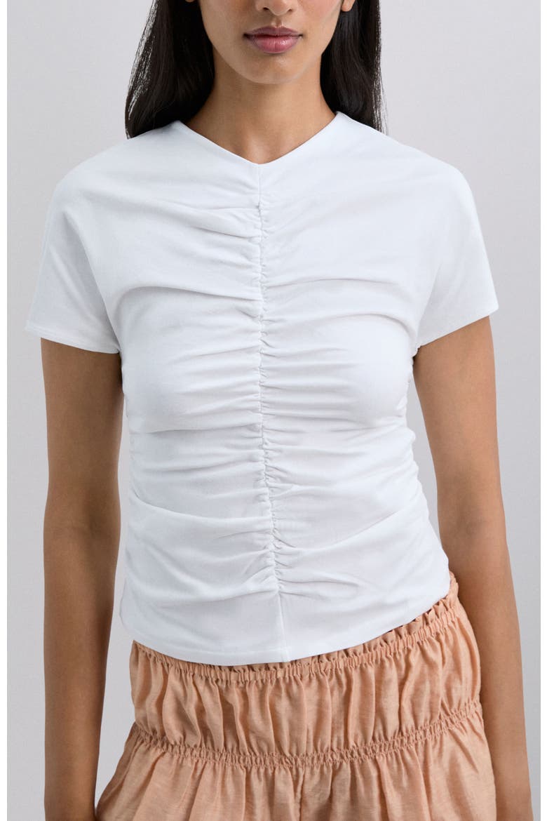 Gathermid Tee, Main, color, White