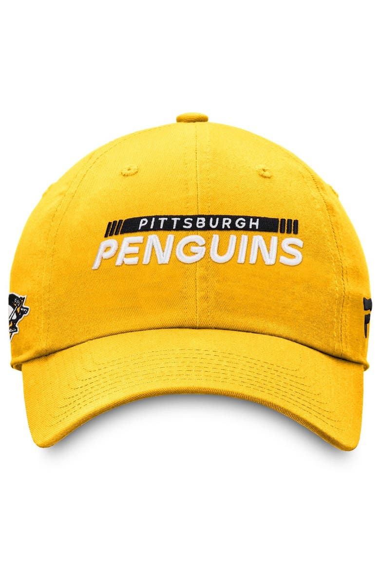 FANATICS Men's Fanatics Branded Gold Pittsburgh Penguins Authentic Pro Rink Adjustable Hat, Alternate, color, 