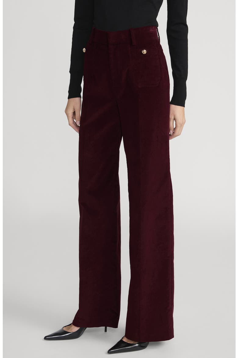 Modernist High Waist Pocket Pants, Alternate, color, CABERNET
