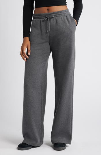 Bp. Baggy Wide Leg Sweatpants In Gray