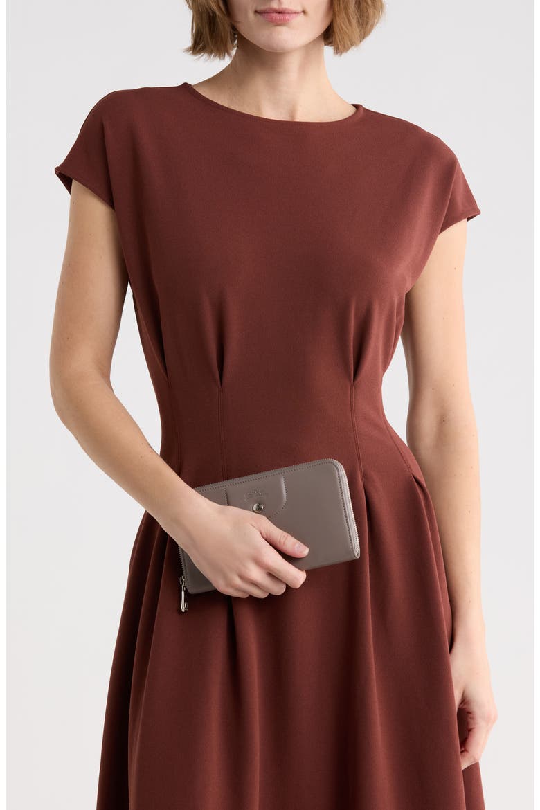 Le Pilage Cuir Zip Wallet, Alternate, color, PEBBLE