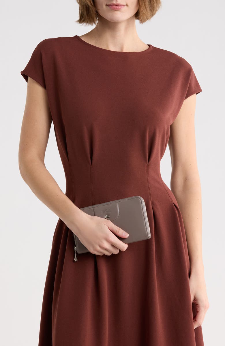 Longchamp Le Pilage Cuir Zip Wallet, Alternate, color, Pebble