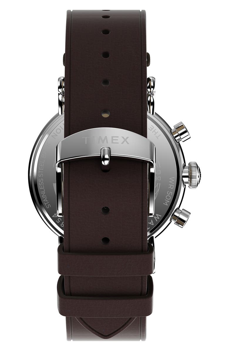 Timex<sup>®</sup> Waterbury Standard Leather Strap Watch, 40mm, Alternate, color,