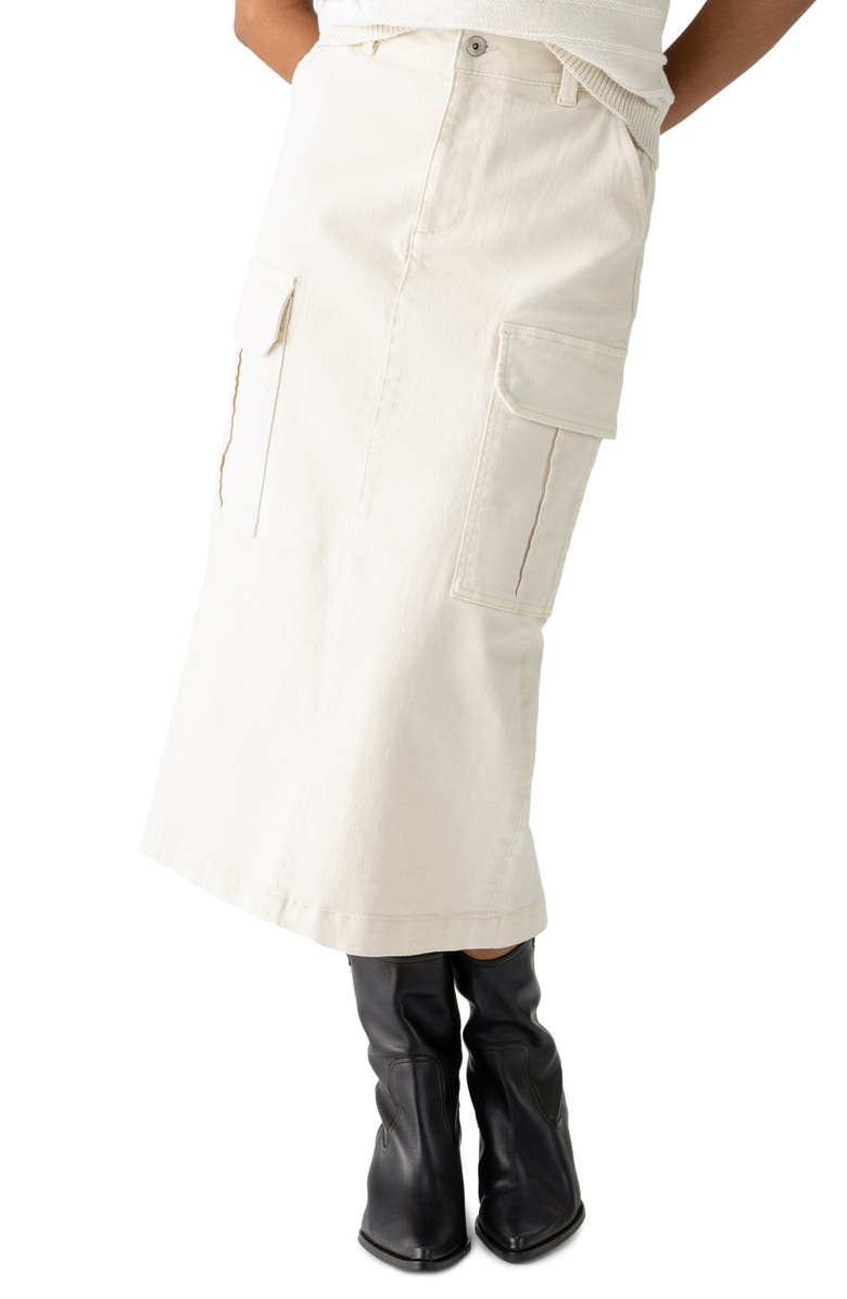 Sanctuary Essential Denim Cargo Midi Skirt, Main, color, 