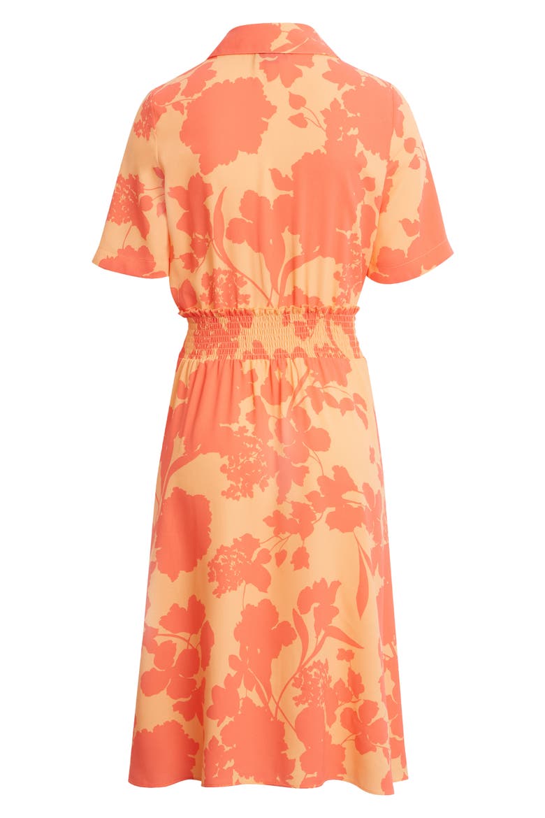 x Atlantic-Pacific Floral Smocked Utility Dress, Alternate, color, CORAL FLORAL