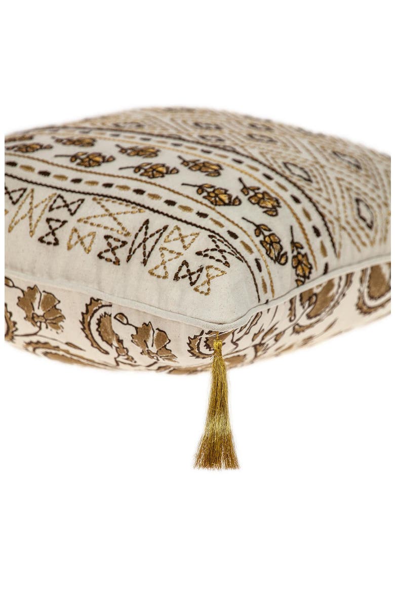 Marjoram Tapestry Throw Pillow, Alternate, color, BEIGE