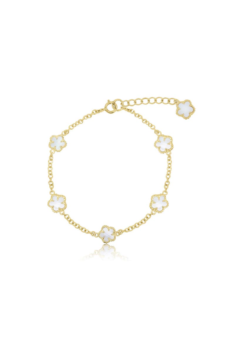 Mother of Pearl Spring Flower Bracelet, Main, color, Mother of Pearl