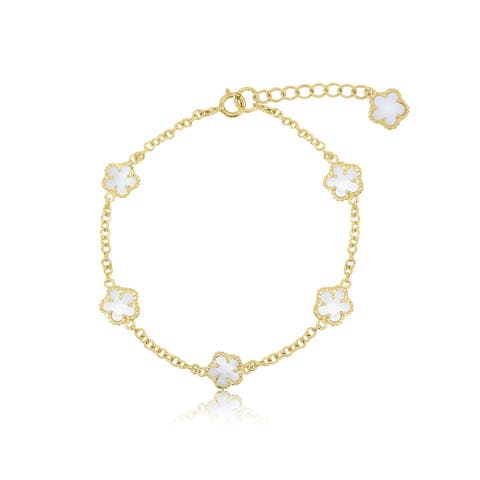 Mother of Pearl Spring Flower Bracelet