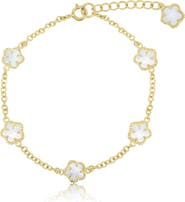 The Lovery Fine Jewelry Mother of Pearl Spring Flower Bracelet