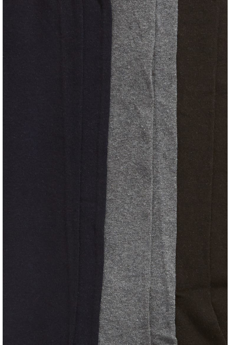 3-Pack Flat Knit Knee High Socks, Alternate, color, GRAPHITE HEATHER PACK
