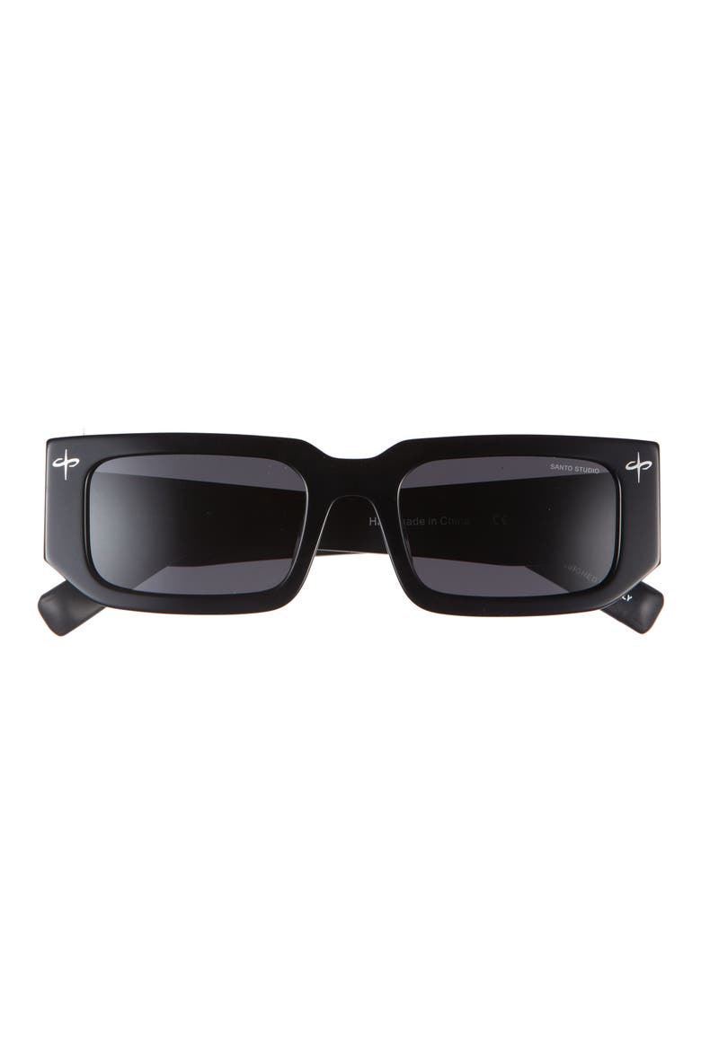 Palermo Polarized Rectangular Sunglasses, Main, color, BLACK PAUL RODRIGUEZ EDITION