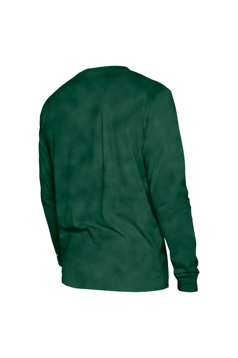 Unisex New Era  Hunter Green Milwaukee Bucks Oversized Essentials Enzyme Wash Long Sleeve T-Shirt, Alternate, color, Hunter Green