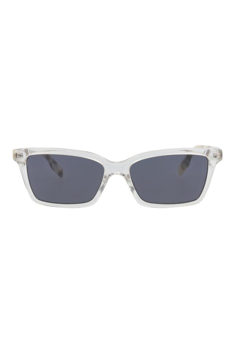 51mm Core Rectangular Sunglasses, Main, color, CRYSTAL WHITE GREY