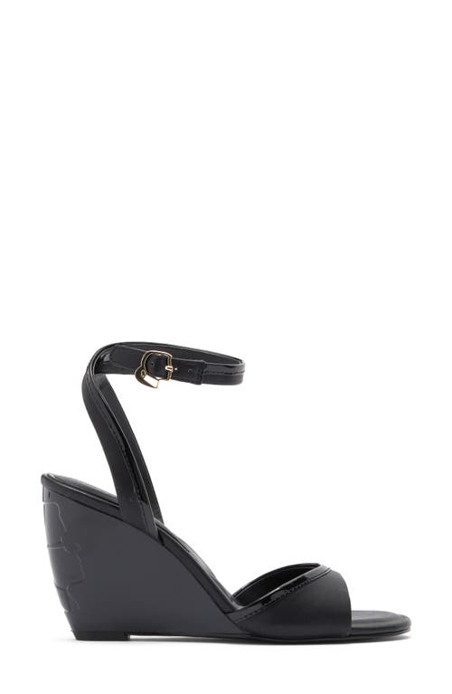 Karl Lagerfeld Paris Kersey Wedge Sandal In Black