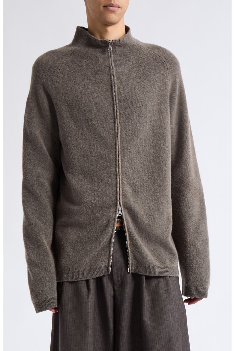 Line Merino Wool Zip Cardigan, Main, color, MUD SPRAY DYE