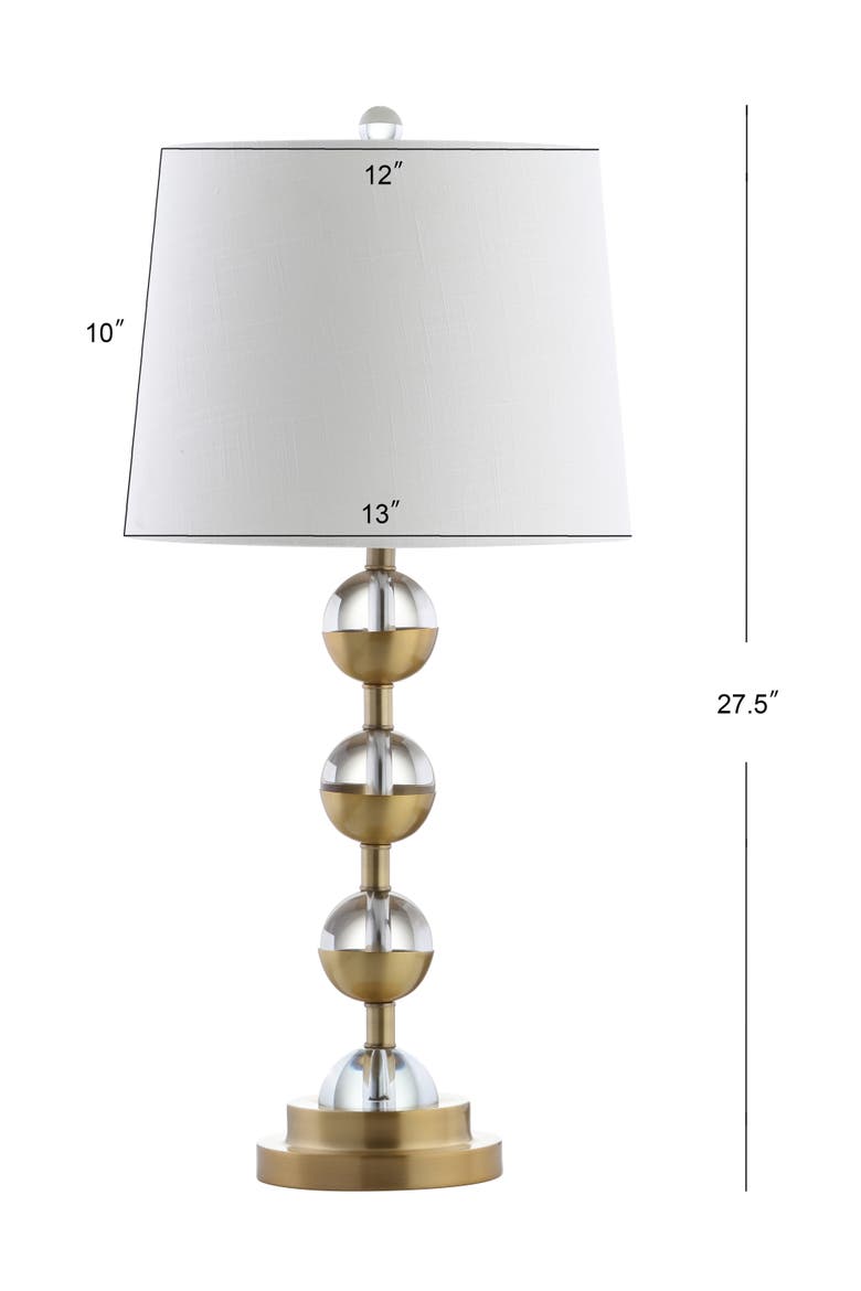 Avery 27.5" Crystal LED Table Lamp, Clear/Brass Gold, Alternate, color, Clear/Brass Gold