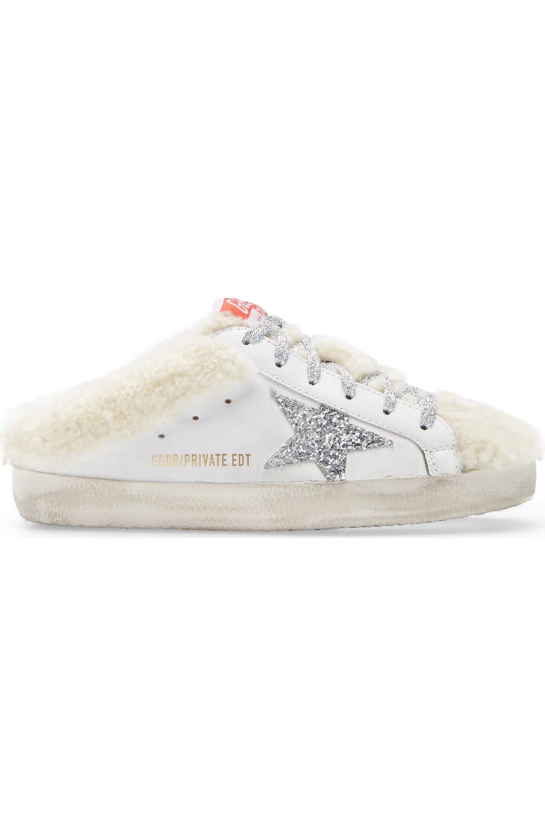 Golden Goose Super-Star Sabot Genuine Shearling Sneaker, Alternate, color,